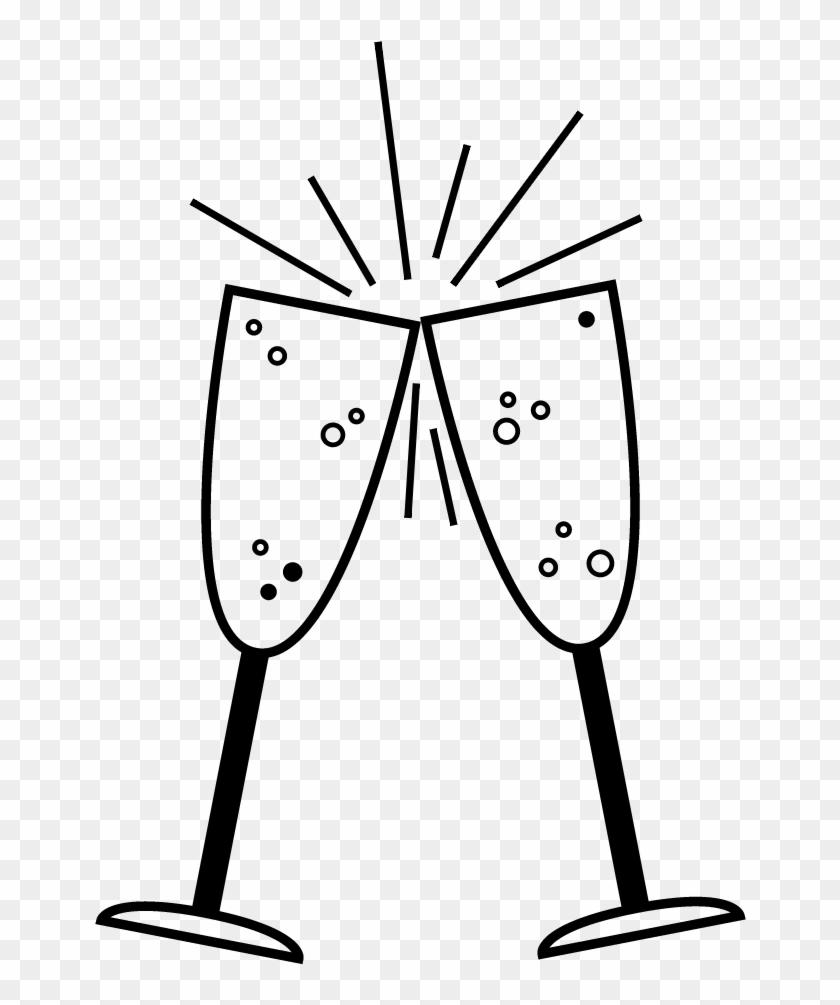 Drawn Flute Draw - Champagne Glasses Drawing #932294