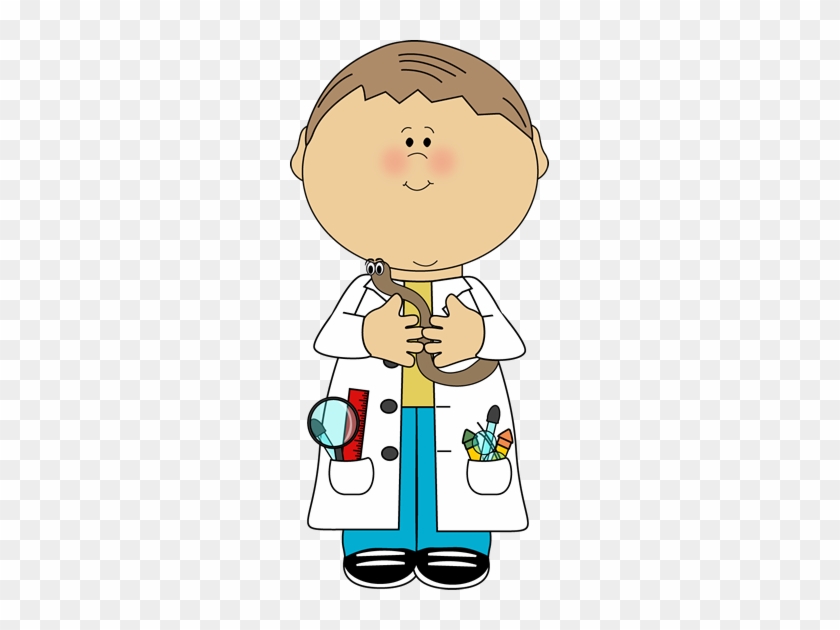 Boy Scientist With Worm Clip Art Image Boy Scientist - Boy Scientist Clipart #932372
