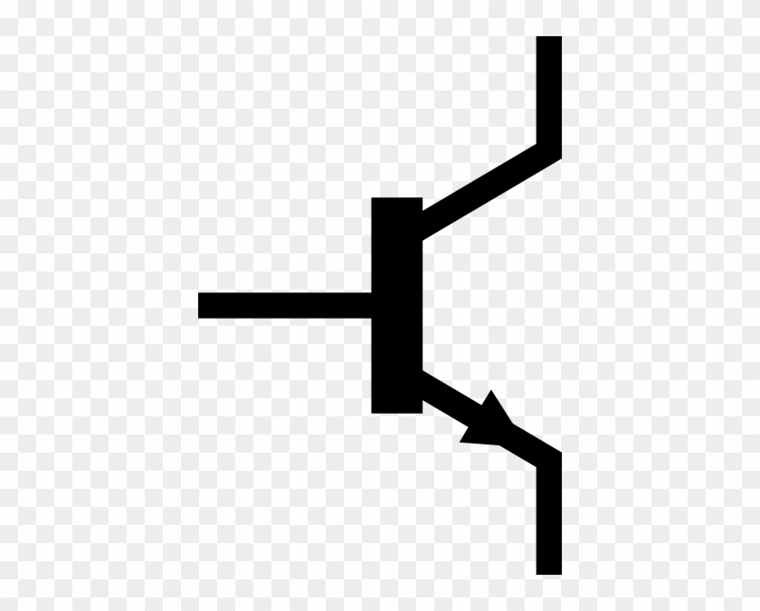 Free Vector Npn Transistor Symbol Alternate Clip Art - Transistor Circuit Symbol #932401