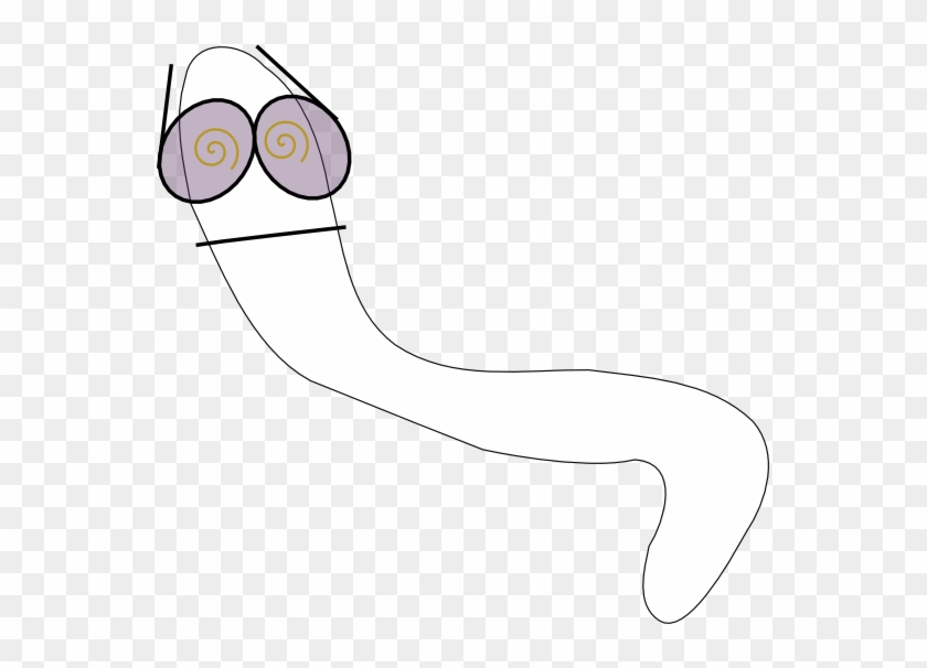 Worm 8 Black White Line Art 555px - Illustration #932461