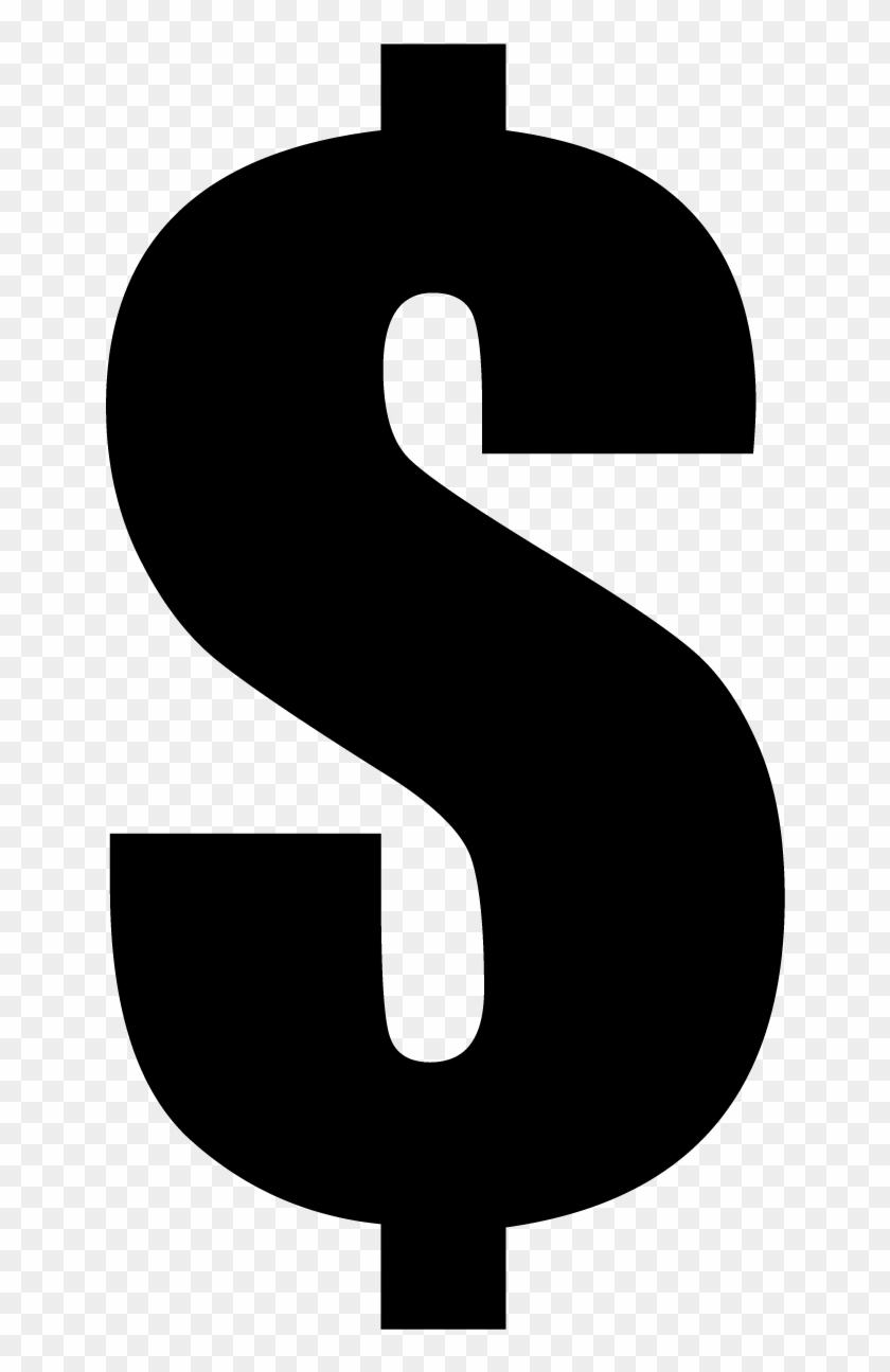 Grey Clipart Dollar Sign - Dollar Sign Icon Black #932492