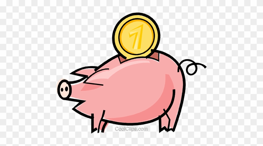 Piggy Bank Royalty Free Vector Clip Art Illustration - Sparschwein Clipart Transparent #932542