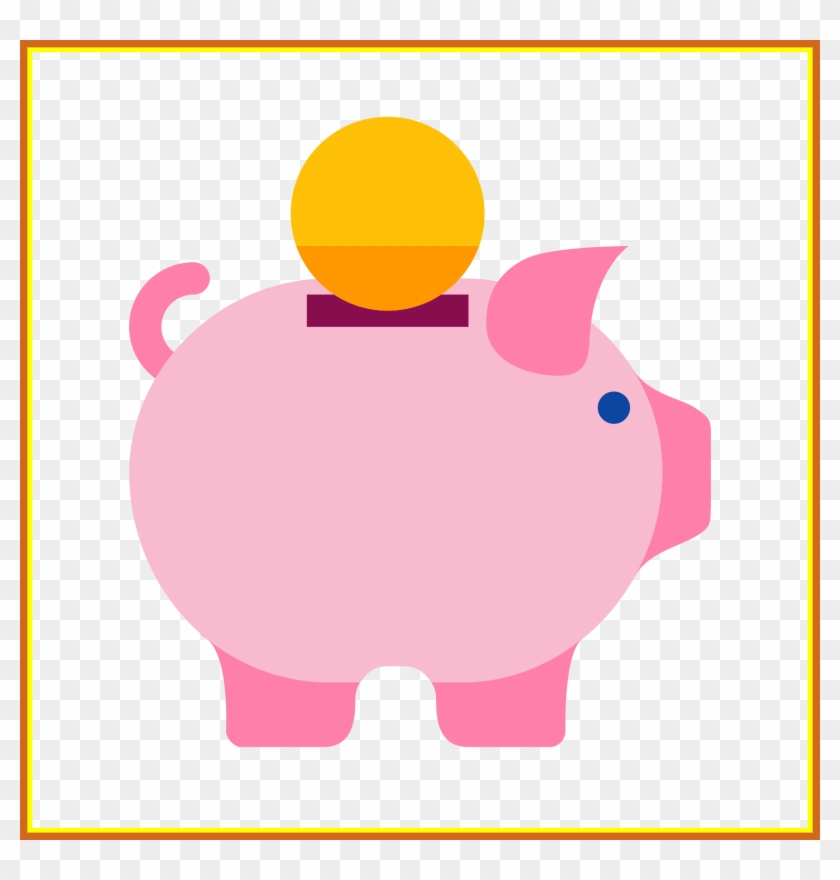 Piggy Bank Piggy Bank 2d Unbelievable Piggybank Money - Cute Money Png #932597