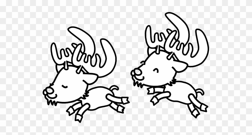 Reindeer Clipart Black And White - Santa Clauss Para Colorear #932627