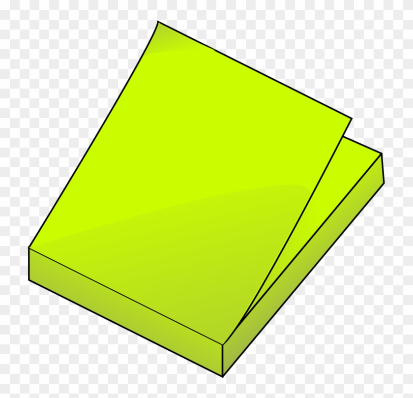 Post-it Clipart Green - Clip Art #932650
