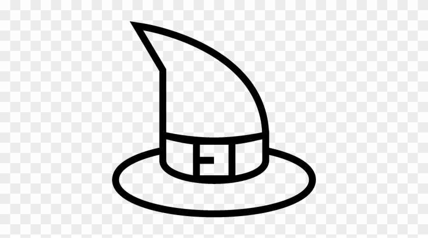 Halloween Witch Hat Outline Vector - Halloween Witch Hat Drawing #932684