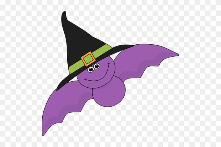 Bat With Witches Hat - Cartoon #932696
