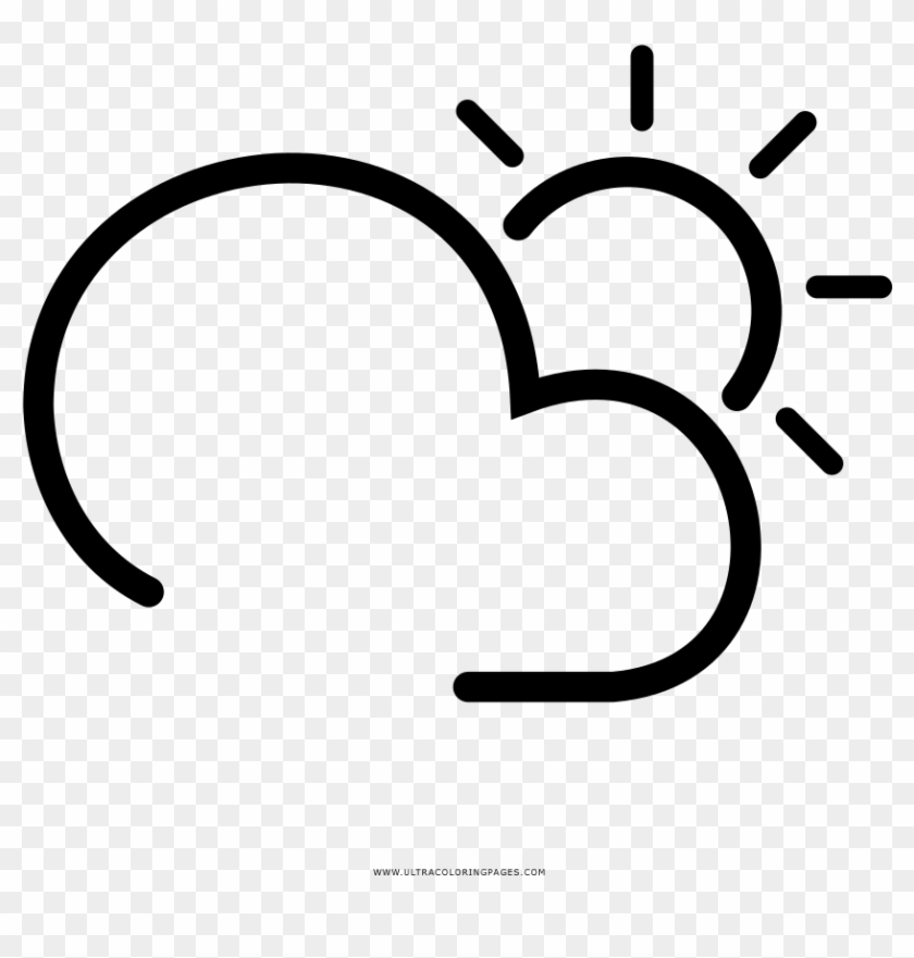 Partly Cloudy Coloring Page - Dibujo De Niebla Para Colorear #932728