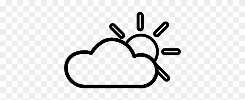 Cloudy Day Outline Vector - Cloudy Day Drawing #932837