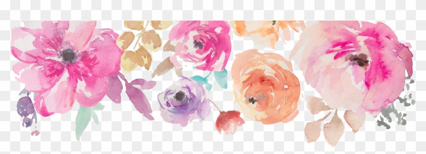 Watercolor Flower Border Png #933146