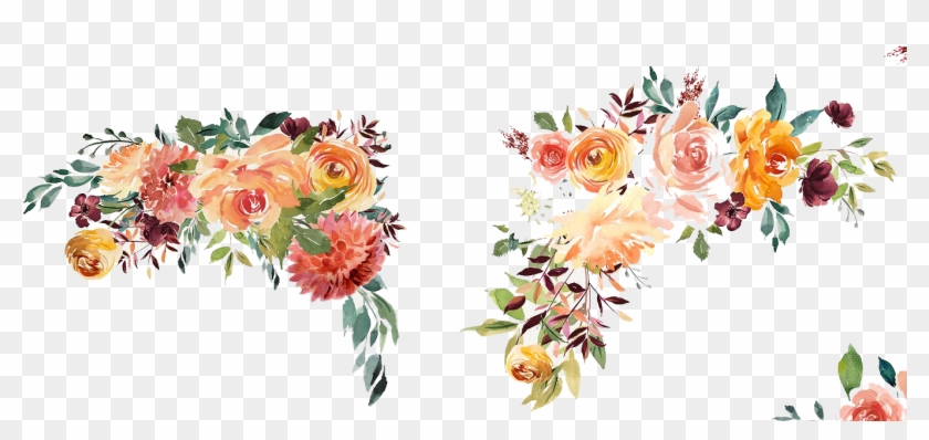 Floral Watercolor Border Png #933157