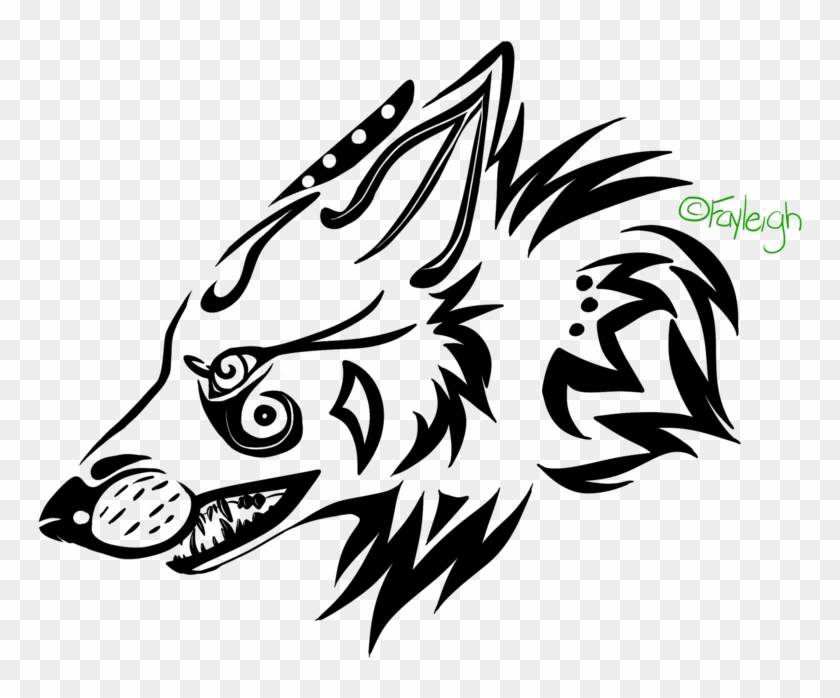 Wolf Tribal Png - Drawing #933210