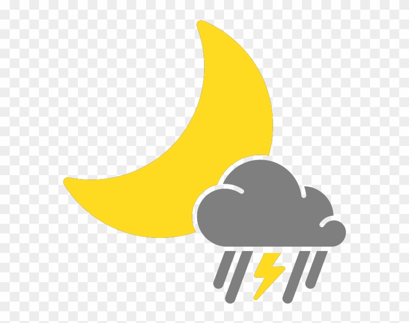 Sunny Clipart Mixed Weather - Thunderstorm Clipart Icon #933300