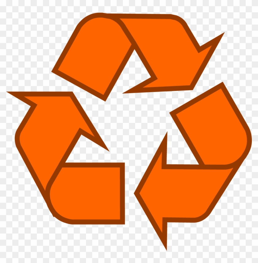 Recycling Symbol Icon Outline Sol - Orange Recycle Logo #933324