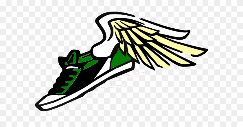 Track Shoe With Wings Clip Art - Shoes With Wings Logo #933373
