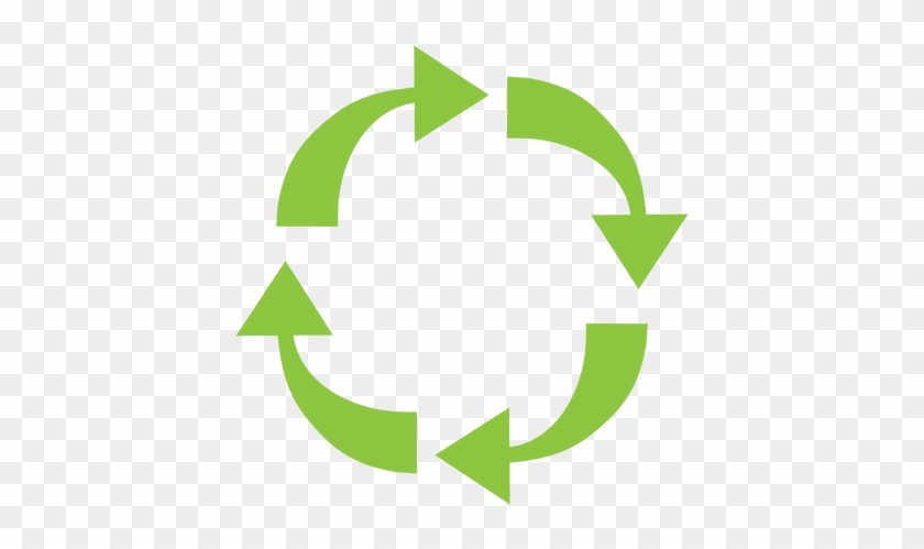 Recycling Icon Square - Green Recycle Arrows Square #933388