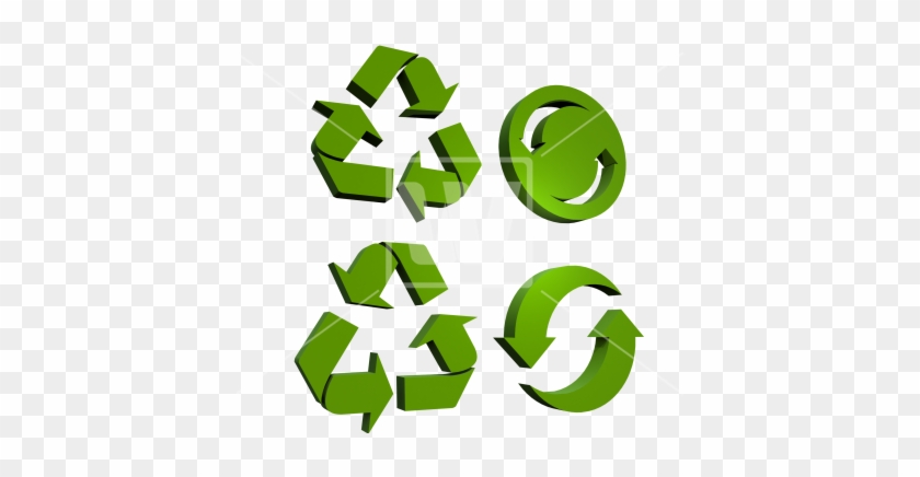 3d Recycling Icons - Graphic Design #933462