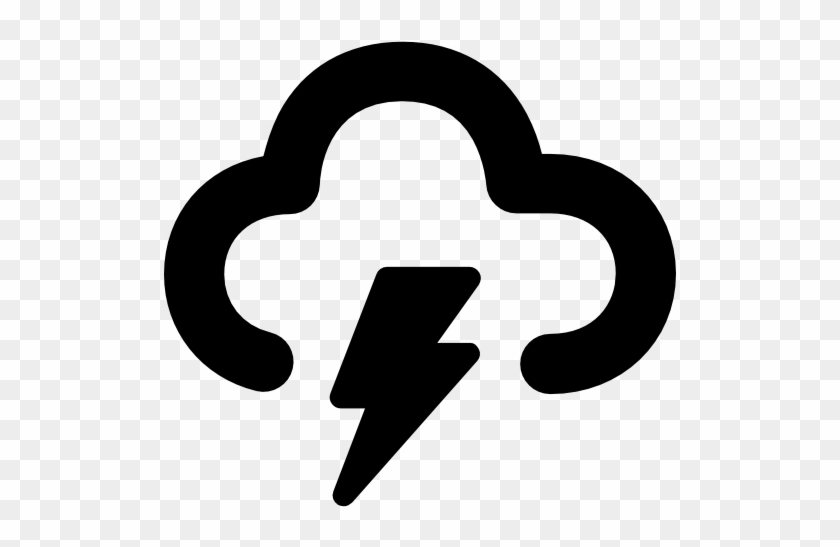Lighting Cloud Outline Free Icon - Cloud #933468