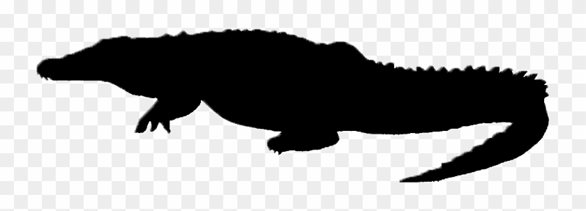 Clipart Info - Silhouette Of A Crocodile #933647