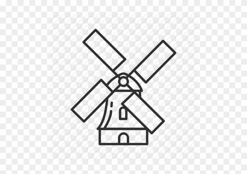 Drawn Windmill Windmill Line - Dutch Windmill Outline #933713