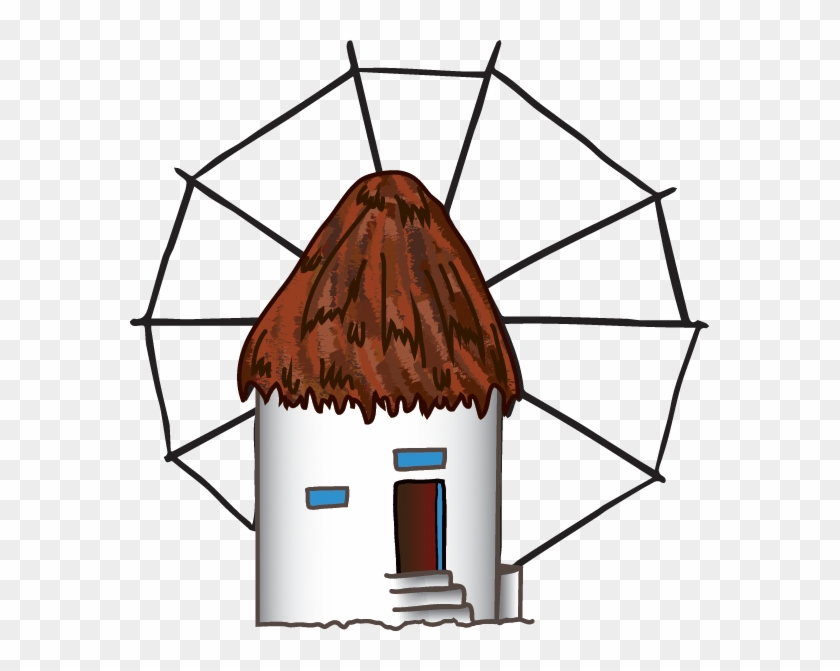 Mykonos Windmill Cartoon Clip Art - Hut #933756