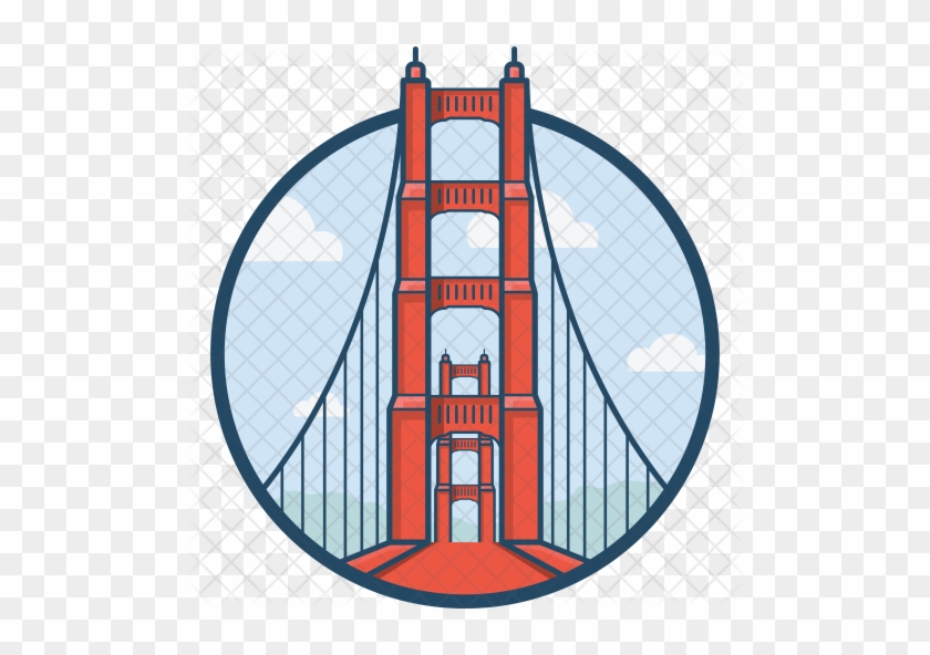 Golden Gate Bridge Icon - Golden Gate Bridge Clipart Free #933799