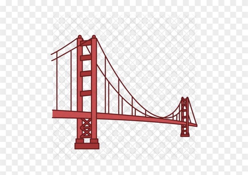 Golden Icon - Golden Gate Bridge Png #933801