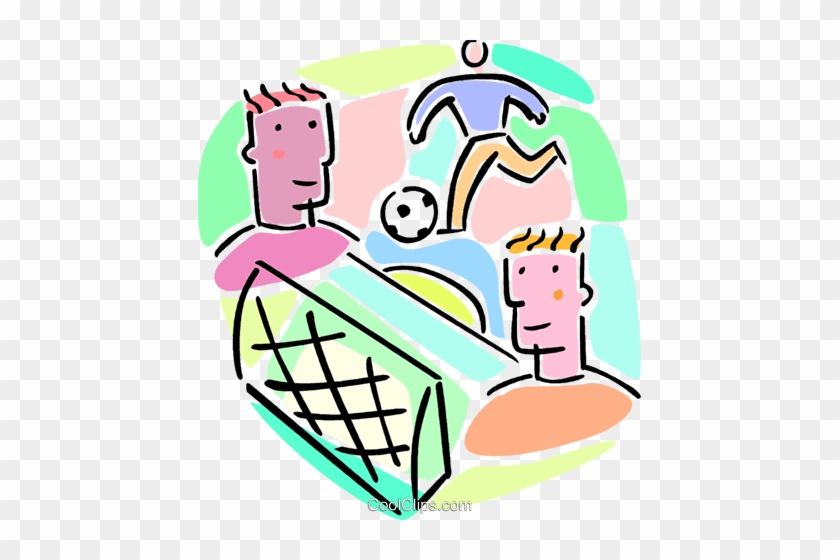 Soccer Players And A Soccer Net Royalty Free Vector - Soccer Players And A Soccer Net Royalty Free Vector #933830