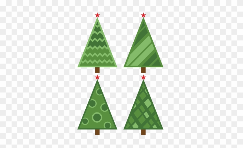 Christmas Tree Set Retro Svg Scrapbook Cut File Cute - Christmas Tree #933843