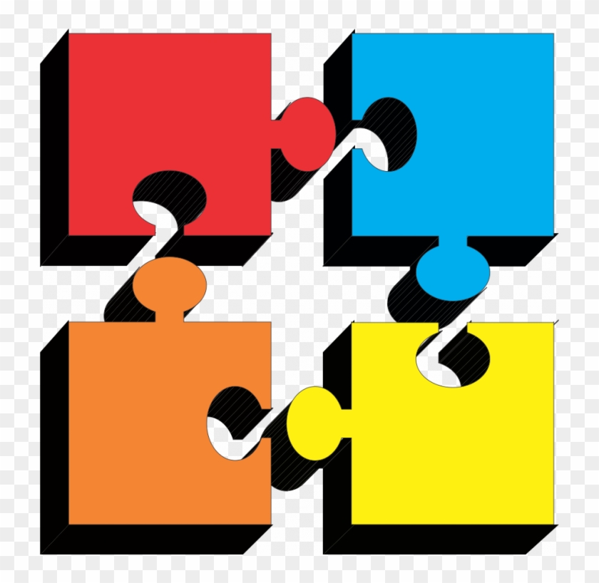 Puzzle Piece Clipart Clip Art On Vector Online Royalty - 4 Pieces Of Puzzle #933912