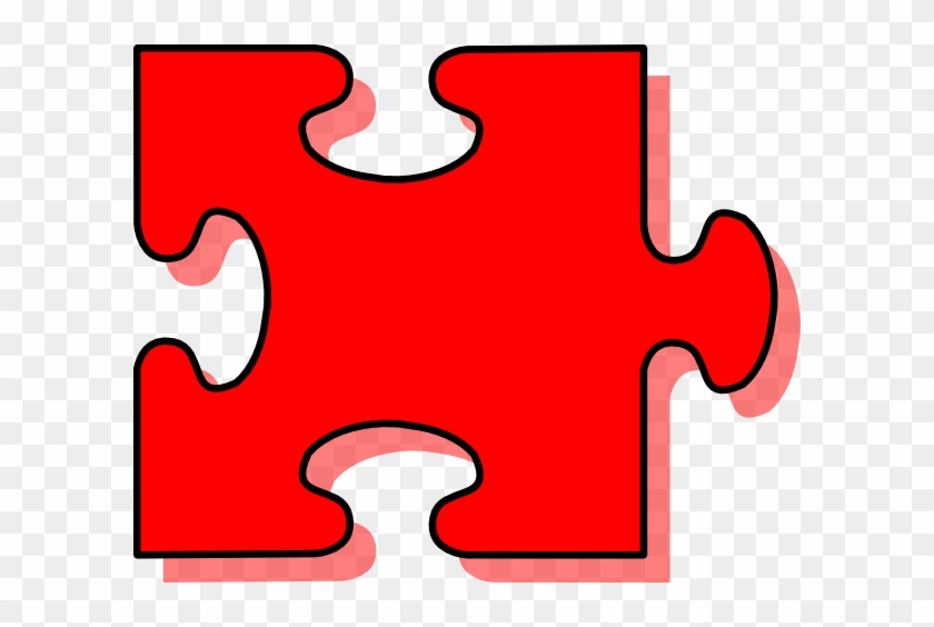 Red Puzzle Piece Clip Art At Clker Com Vector Clip - Puzzle Pieces Clip Art #933955