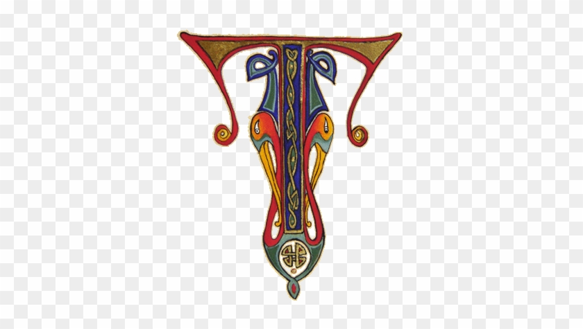 Initiale T - Enluminure Lettrine T #934164