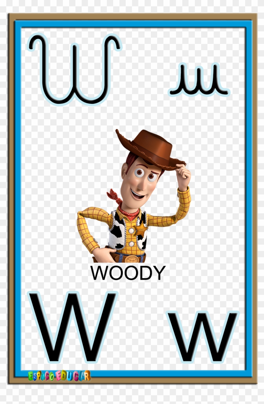 Alfabeto Quatro Tipos De Letras Colorido Ilustrado - Toy Story Woody Animation #934165