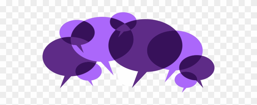 Lots Of Purple Overlapping Speechbubbles - Purple #934198