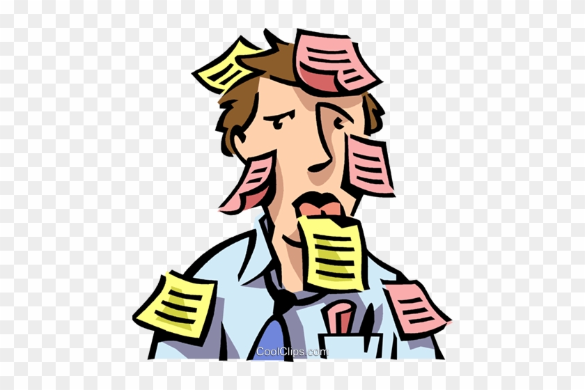 Man With Post-it Notes All Over Him Royalty Free Vector - Man With Post-it Notes All Over Him Royalty Free Vector #934264