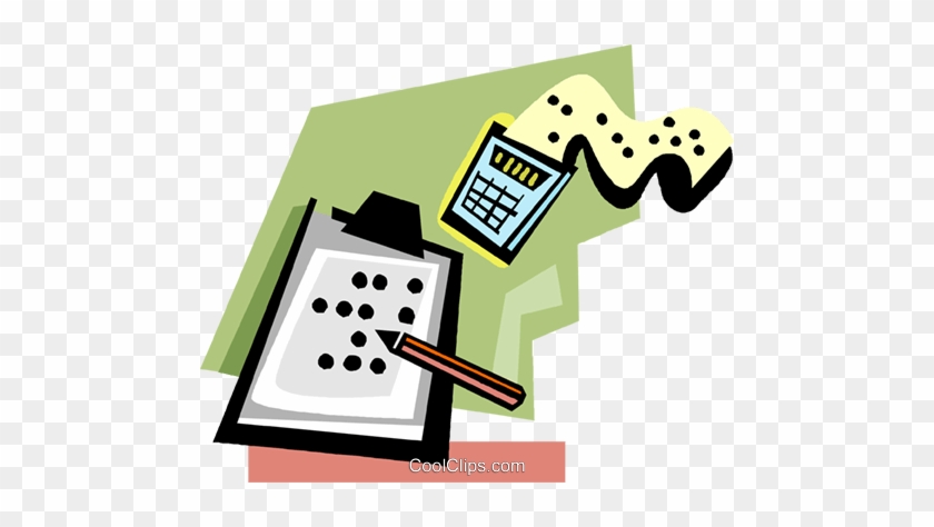 Calculator With Pencil And Clipboard Royalty Free Vector - Lapis E Calculadora Png #934338