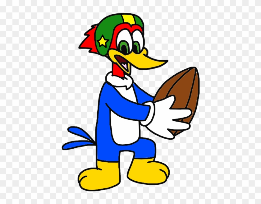 Woody Woodpecker Playing American Football By Marcospower1996 - Woody Woodpecker #934349