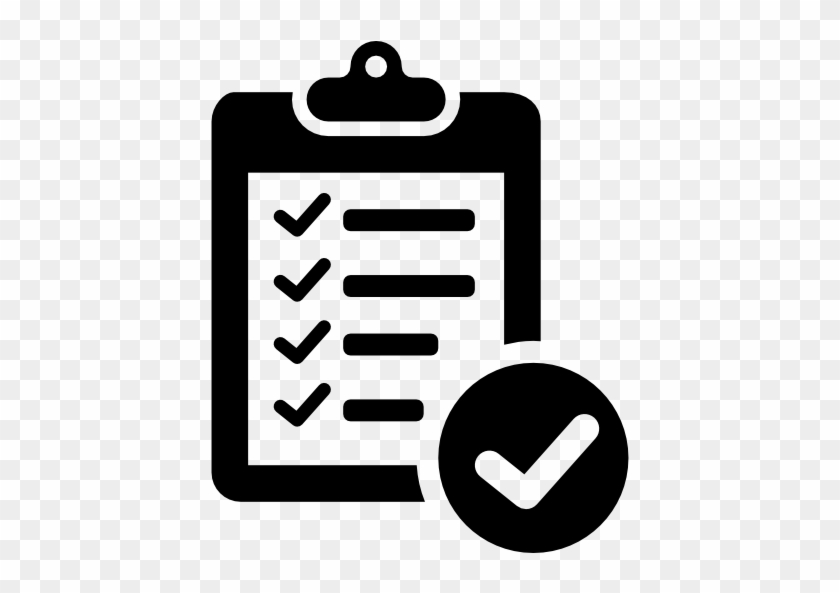 Verification Of Delivery List Clipboard Symbol Free - Checklist Black And White #934354