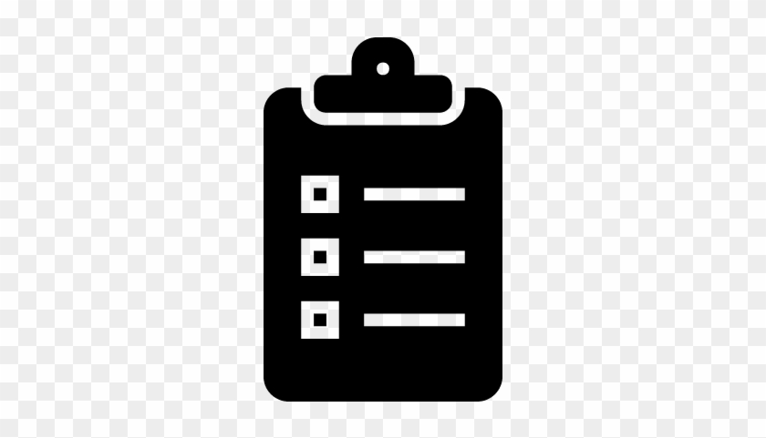 Clipboard List Black Interface Symbol Vector - Icone Prancheta Png #934356