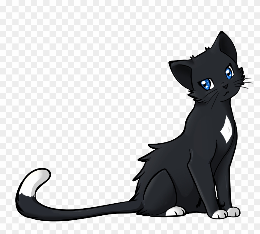 Drawn Black Cat Warrior Cat - Black And White Warrior Cats #934571