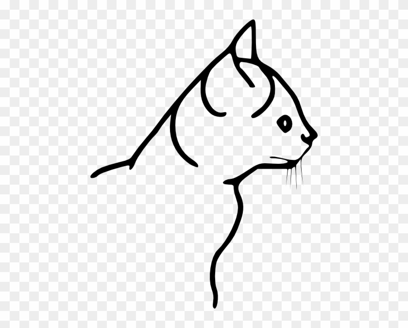 Black White Line Svg Ijwxi3 Clipart Cat Outline Clip Clip Art