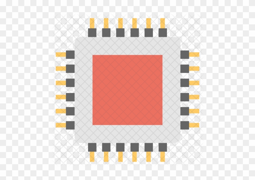Computer Chip Icon - Integrated Circuit #934603