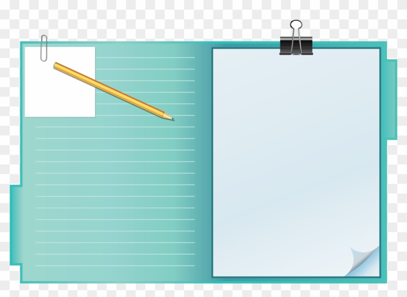 Free Vector Clipboard And Pencils Vector - Teal Clipboard #934980