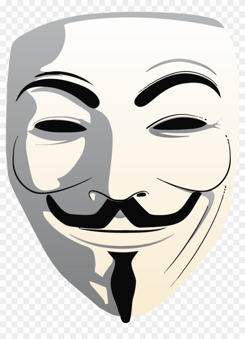 Guy Fawkes Mask Clipart - Anonymous Mask Png #935091