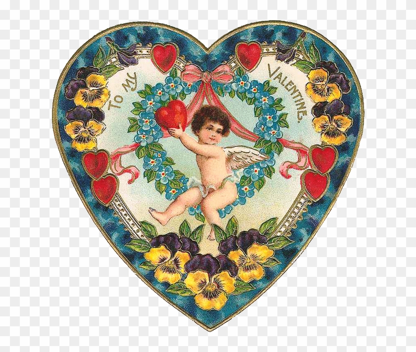 Free Valentine's Day Vintage Angels And Cherubs Clip - Valentine's Day Brooch, Valentine's Pin, Wooden Laser #935288