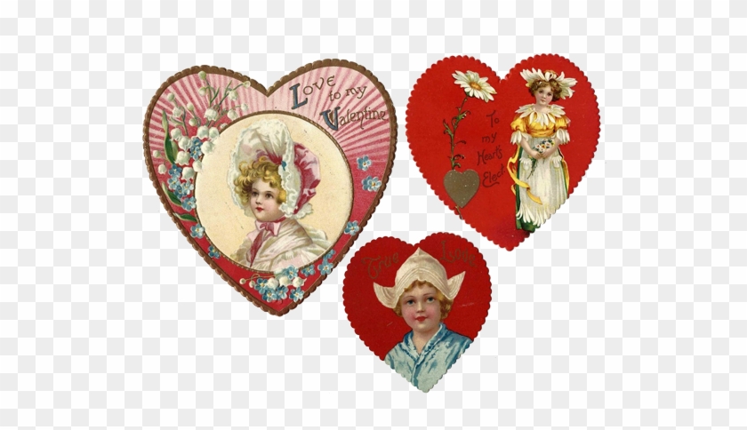 3antique Diecut Valentines - Die Cutting #935294