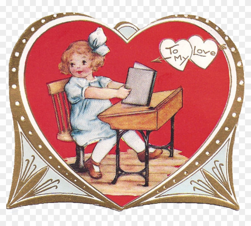 Antique Images Free Printable Valentine Vintage Valentines - Happy Valentines Day Vintage Old School Large Mug #935323