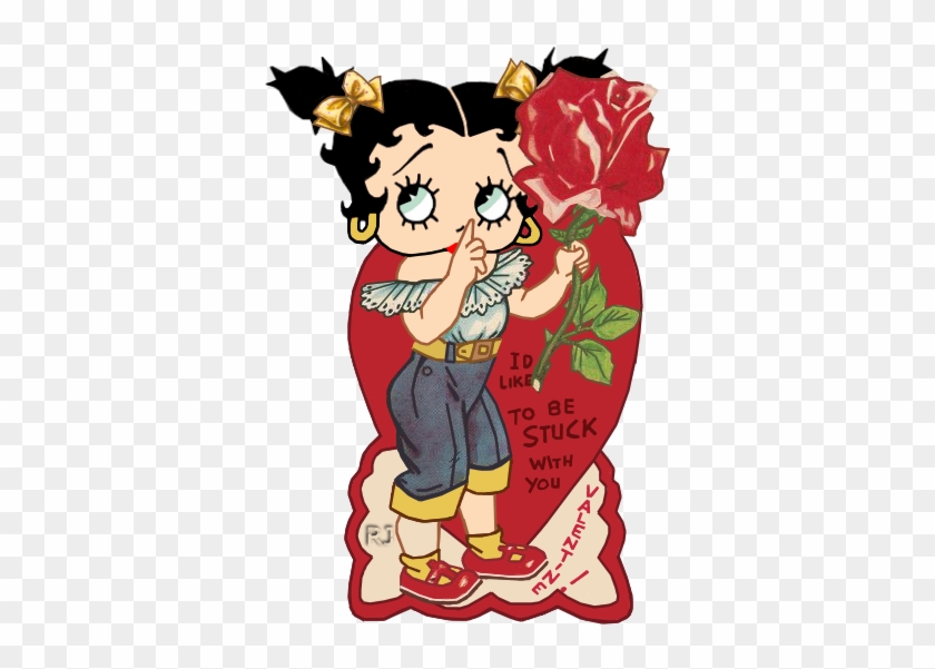 Vintage Valentine Girl - Betty Boop - Art Print #935344