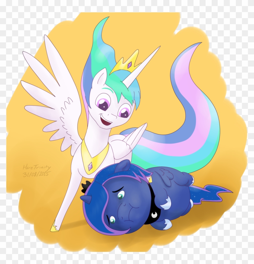 Haretrinity, Crossover, Inside Out, Joy, Princess Celestia, - Sunshine And Misery #935461