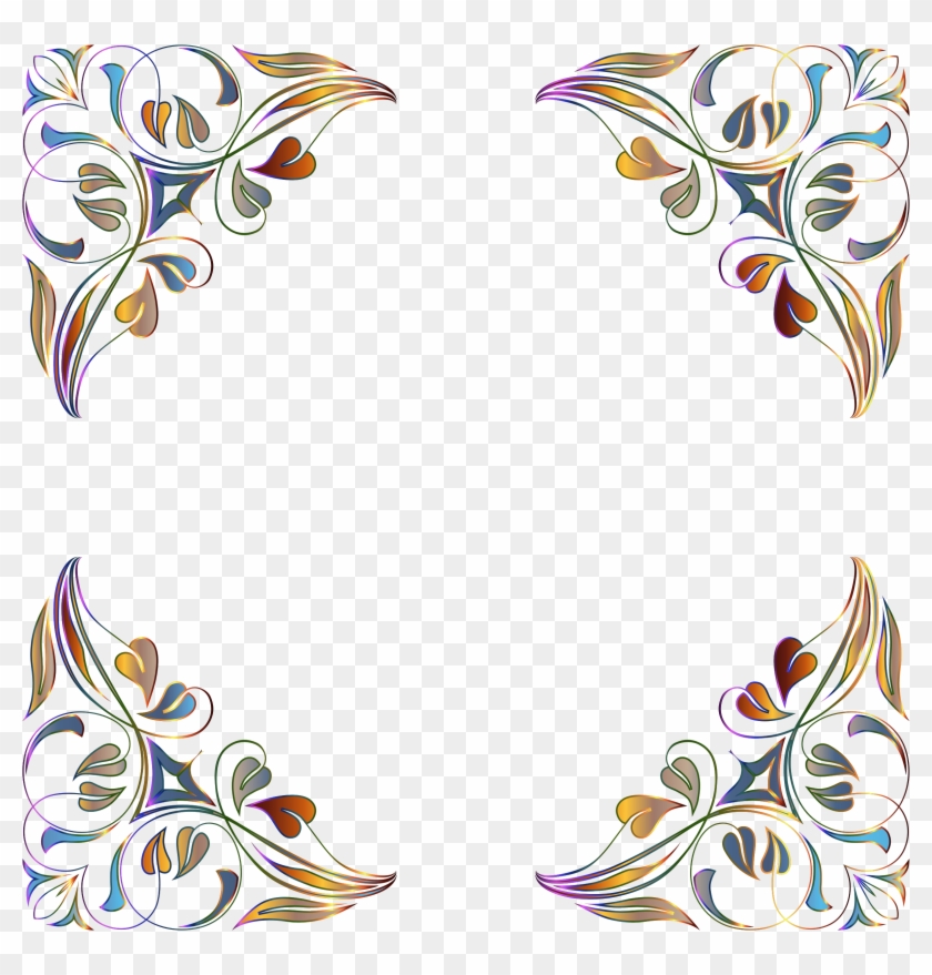 This Free Icons Png Design Of Floral Flourish Frame - Fall Program Fan Template, Diy Autumn Elegant Wedding #935539